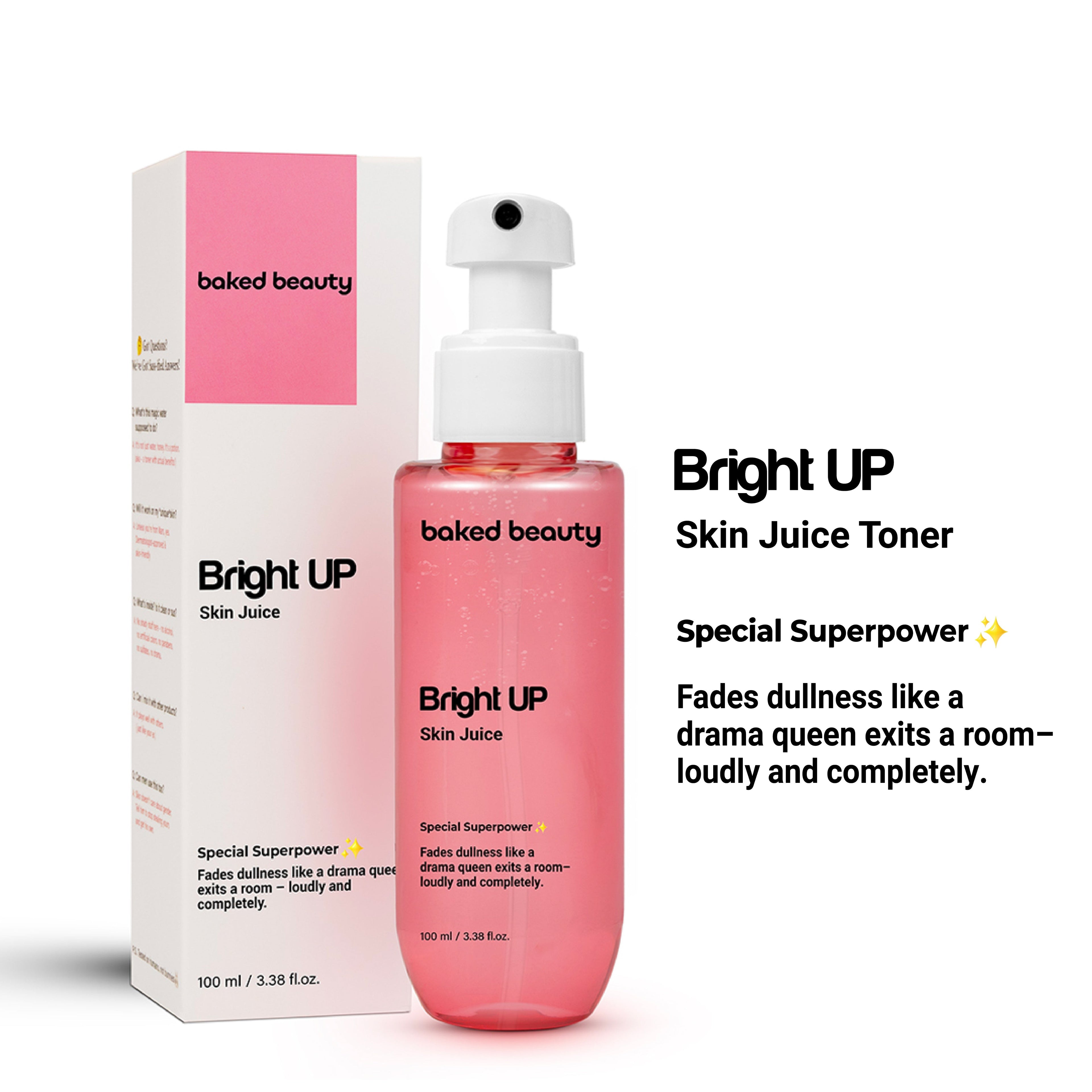 Baked Beauty Bright Up Skin Juice - Brightening Toner | Grocsy