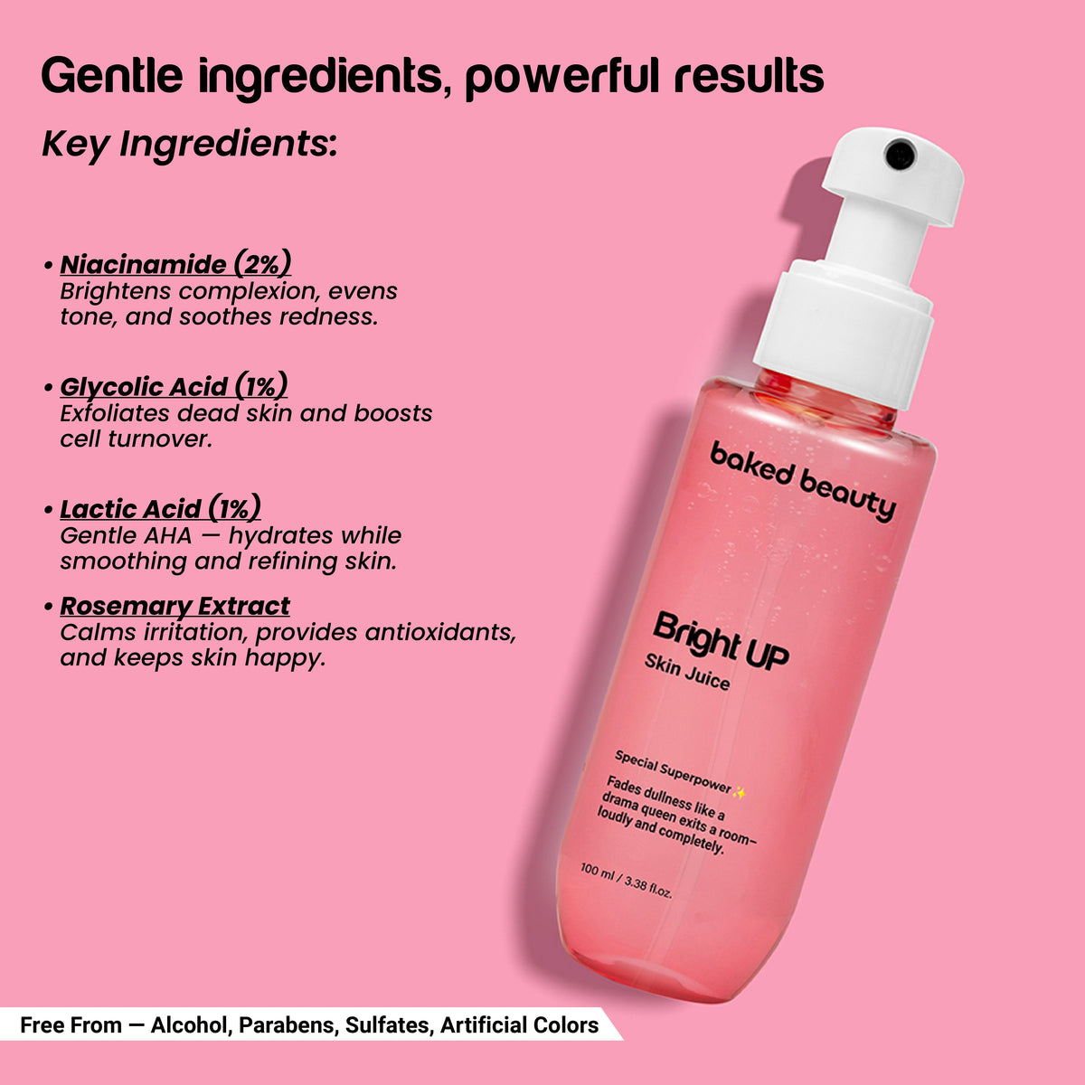Baked Beauty Bright Up Skin Juice - Brightening Toner | Grocsy