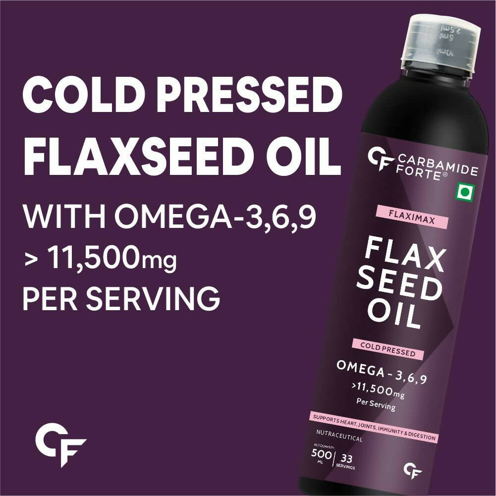 Carbamide Forte Flaxseed Omega 3 6 9 Oil for Eating Skin & Hair Growth | Grocsy