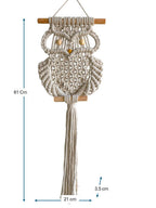 Sun Mun Decors Premium Macrame Owl | Grocsy