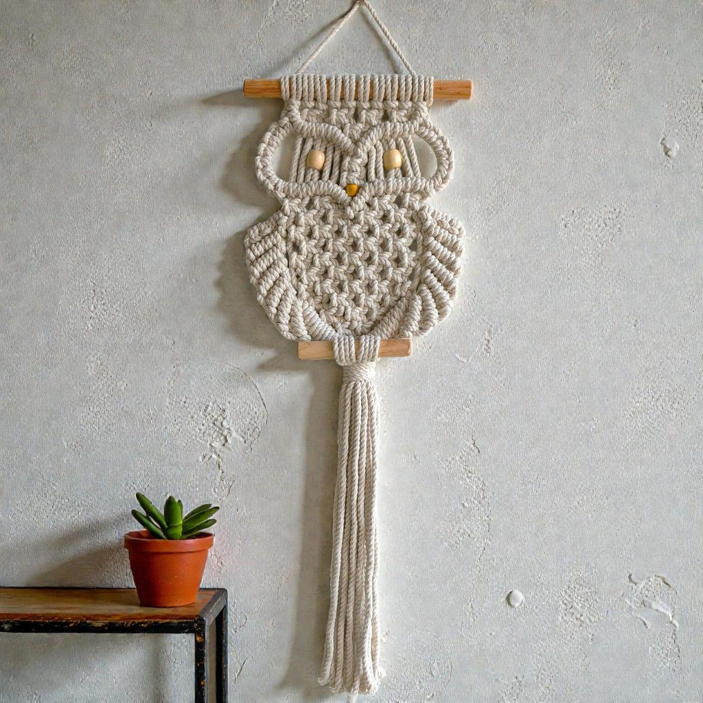 Sun Mun Decors Premium Macrame Owl | Grocsy