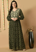 Joban Fashion Green Chinnon Kurta Set | Grocsy