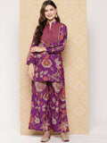 Ahalyaa Women's Traditional Wear Co-ods - Purple | Grocsy
