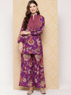 Ahalyaa Women's Traditional Wear Co-ods - Purple | Grocsy