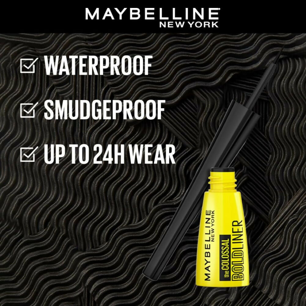 Maybelline New York Colossal Bold Pencil Eyeliner - Black Matte Finish | Grocsy