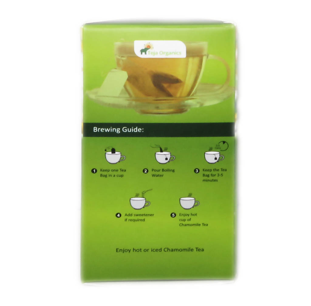 Teja Organics Chamomile Tea Bags | Grocsy