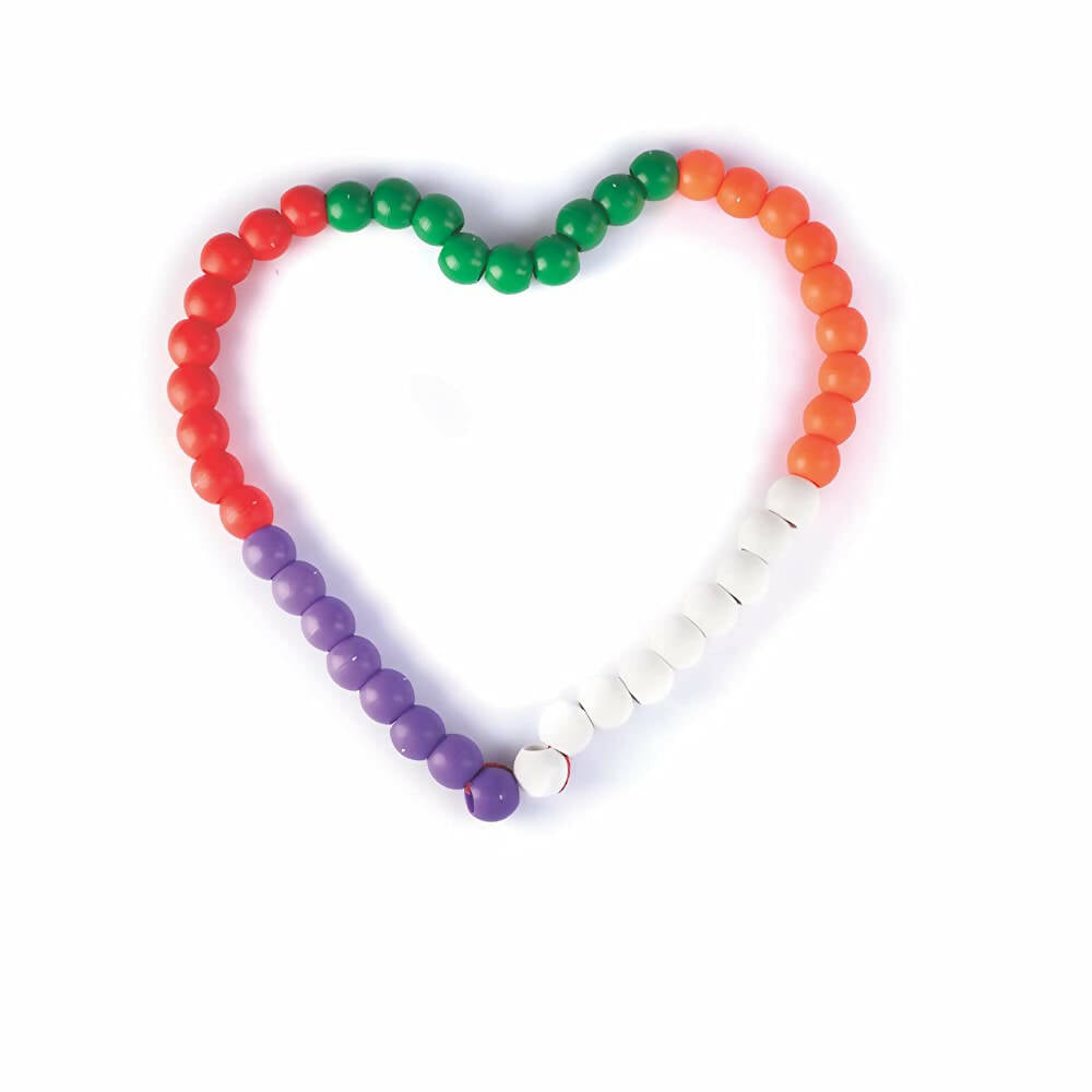 Kipa 90 Pieces Big Size Counting Beads Plastic Fun Puzzle Game for Kids-Multicolor | Grocsy
