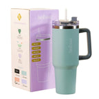 Nestasia Tumbler with Handle Straw & Lid - 1.2L (Green) | Grocsy