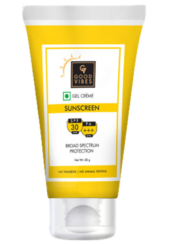 Good Vibes UVA & UVB Protection SPF 30 PA+++ Broad Spectrum Gel Creme | Grocsy