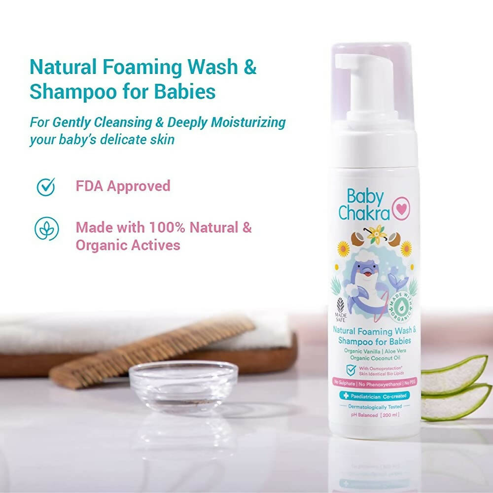 BabyChakra Natural Foaming Wash & Shampoo For Babies | Grocsy