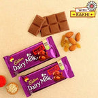 Auspicious Lord Shiv Rakhi & 2 Dairy Milk Silk | Grocsy
