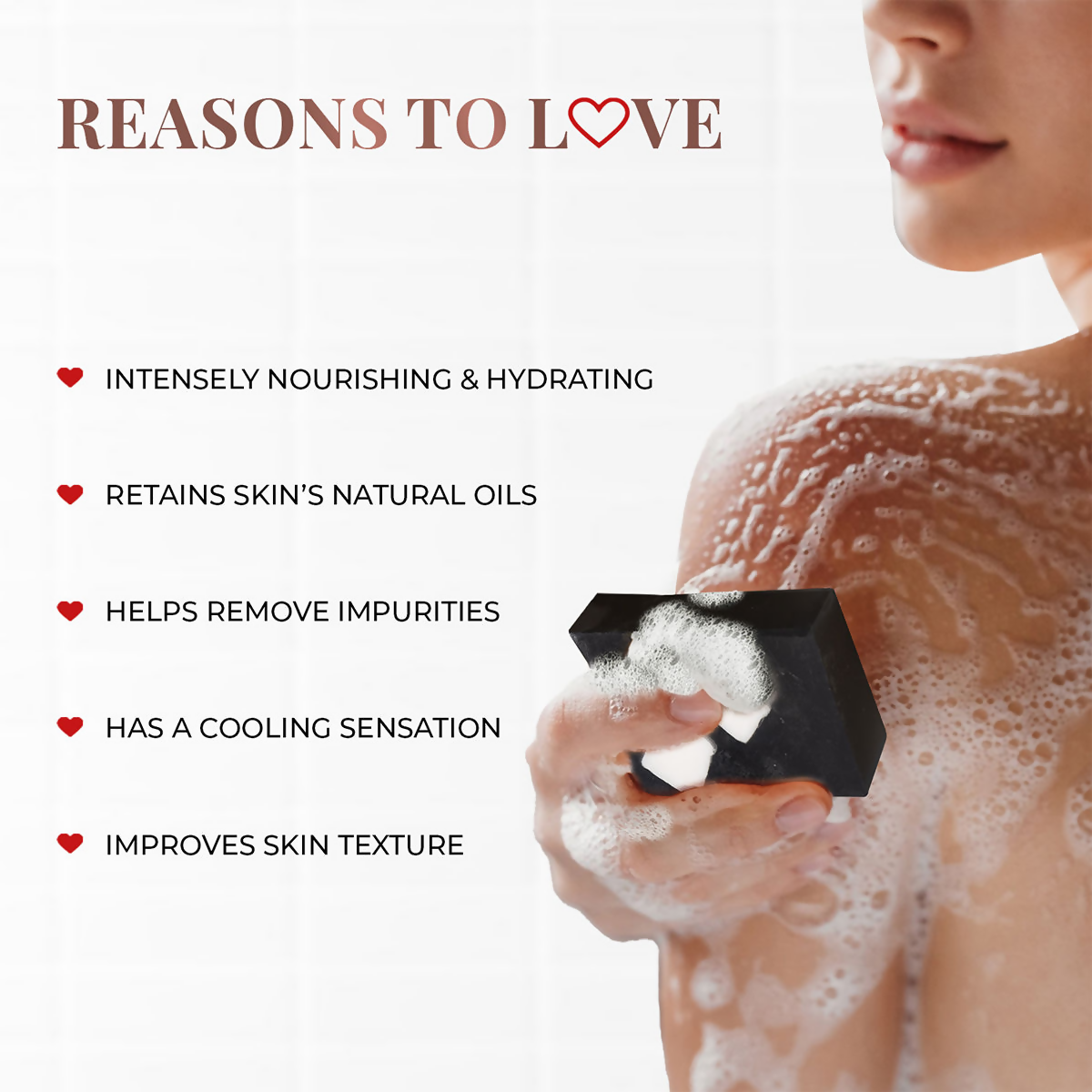 Just Herbs Coconut + Activated Charcoal Deep Cleansing Bathing Bar | Grocsy