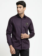 Puzzle Chip Embroidered Shirt by Hilo Design | Grocsy