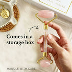 Ras Luxury Oils Rose Quartz Face Massager Roller | Grocsy
