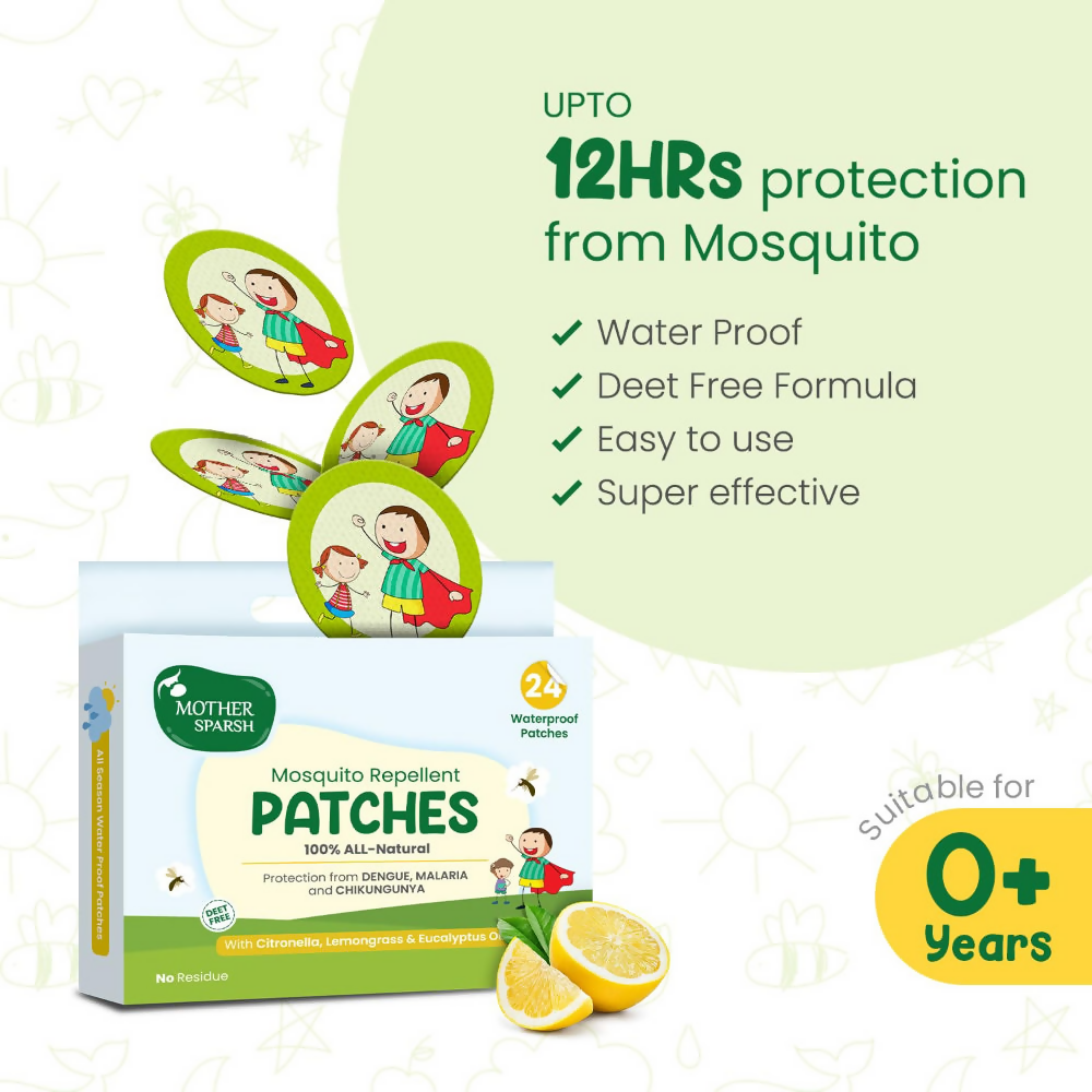 Mother Sparsh Baby Mosquito Repellent Patches Waterproof | Grocsy