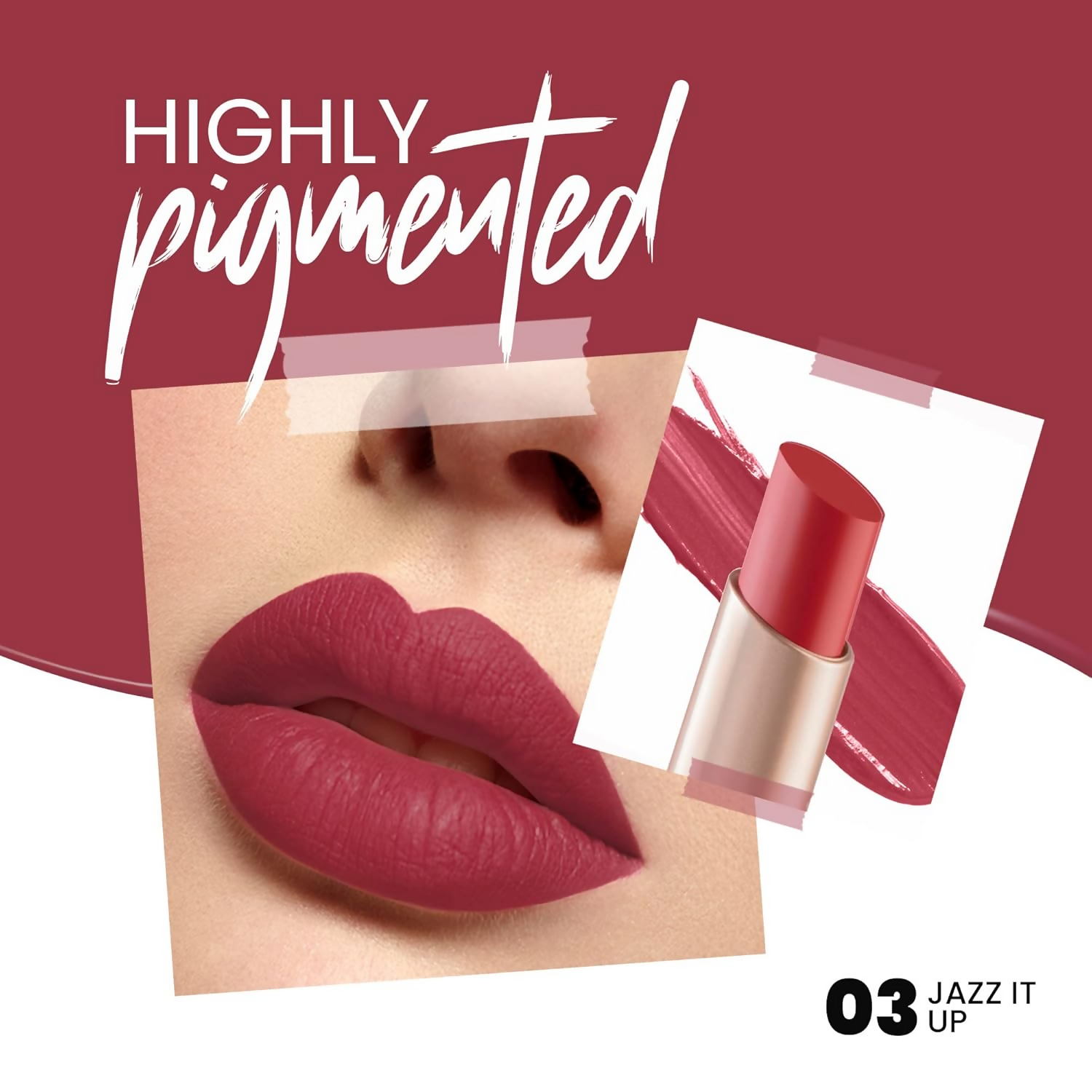 MARS Cosmetics Creamy Matte Long Lasting Lipstick -03 Jazz It Up | Grocsy