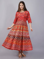 Vamika Multicolor Cotton Printed Party/Casual Wear Kurti (GAM26K) | Grocsy