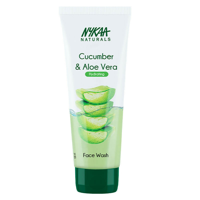 Nykaa Naturals Cucumber & Aloe Vera Face Wash for Hydrated Skin | Grocsy