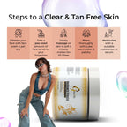 Glowifly Radiance Touch Tan Clear Face Exfoliating Scrub - Papaya Scrub for Face | Grocsy