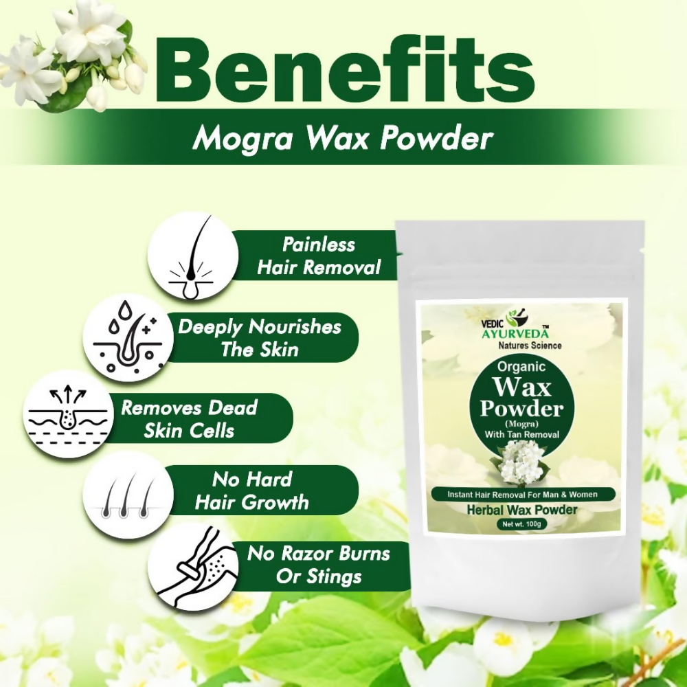 VedicAyurveda Herbal Wax Powder - Mogra | Grocsy