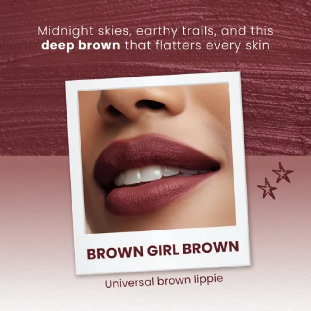 NY Bae Velvet Mousse Liquid Lipstick - Brown Girl Brown 10 | Grocsy