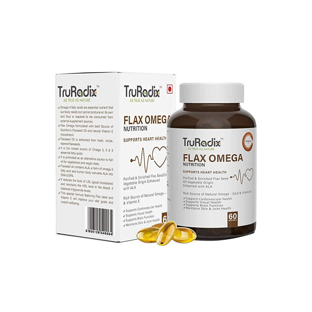 Truradix Flax Omega Nutrition Soft Gels | Grocsy