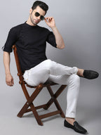 Even Apparels Black Pure Cotton Men's Kurta With Side Placket | Grocsy