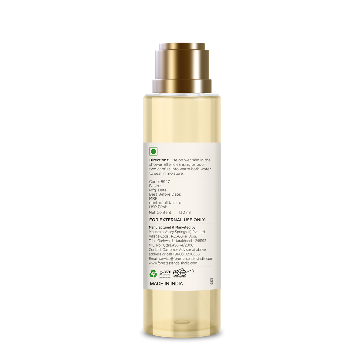 Forest Essentials After Bath Oil Indian Rose Absolute - Nourishing After Shower Body Oil | Grocsy
