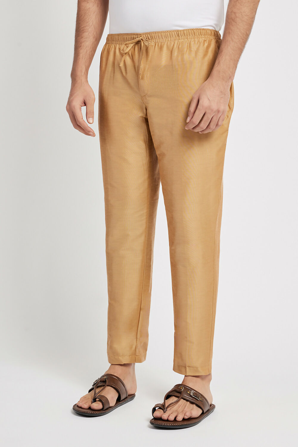 Ethnic India Beige solid Pant for Men | Grocsy