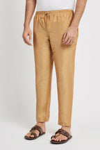 Ethnic India Beige solid Pant for Men | Grocsy