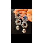 MS Fashion India Muskan Fancy Oxidized Mirror Jhumki Earrings | Grocsy