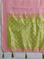 Shree Shyam Fashion Pink Linen Cotton Saree | Grocsy