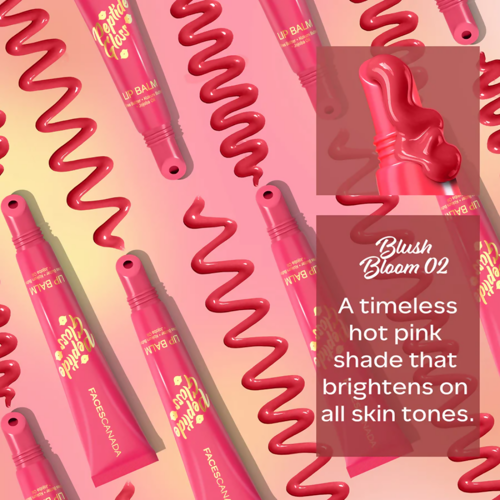 Faces Canada Peptide Gloss Lip Balm - Blush Bloom 02 | Grocsy