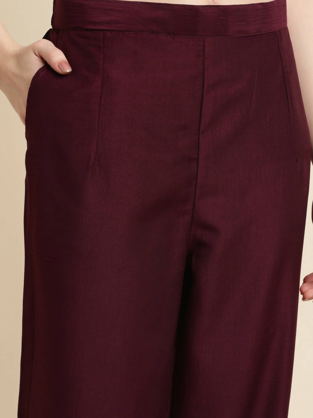 Purple Chinon Silk Embroidered Straight Kurta with Trouser & Dupatta - Salimar | Grocsy