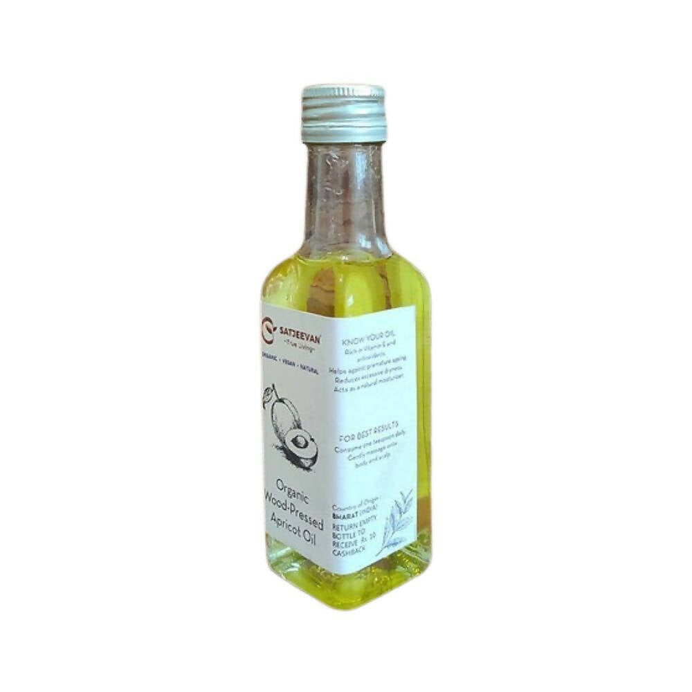 Satjeevan Organic Wood-Pressed Khubani Apricot Oil | Grocsy