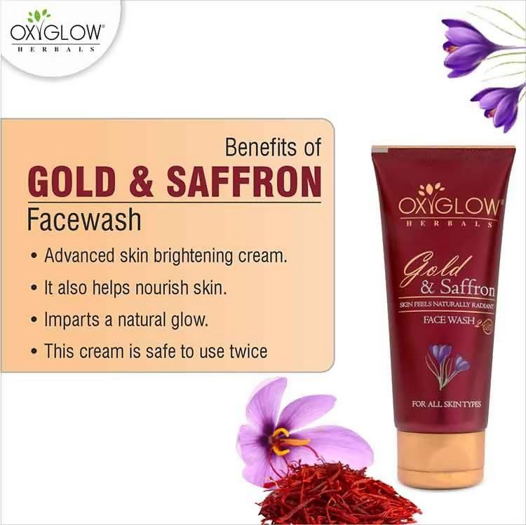 Oxyglow Herbals Gold & Saffron Face Wash | Grocsy