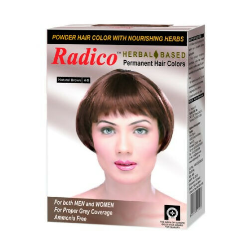 Radico Natural Herbal Based Permanent Hair Color - Brown | Grocsy