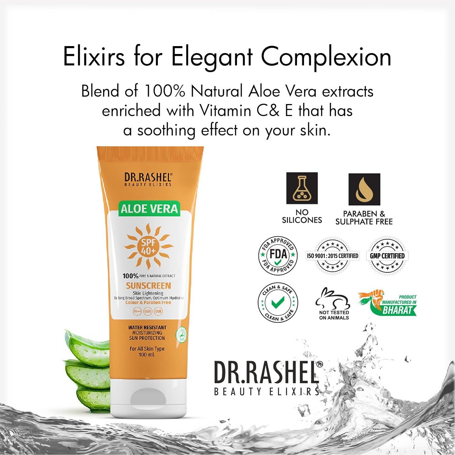 Dr.Rashel Aloe Vera Sunscreen SPF 40+ | Grocsy