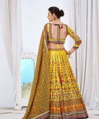 Wedding Designer Yellow Chinon Lehengha Choli - Anbazaar | Grocsy