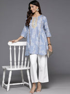 Ahalyaa Women's Traditional wear Tunic - Grey | Grocsy