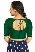 Aastha Fashion Women's Green Art Silk Designer Party Wear Readymade Blouse | Grocsy