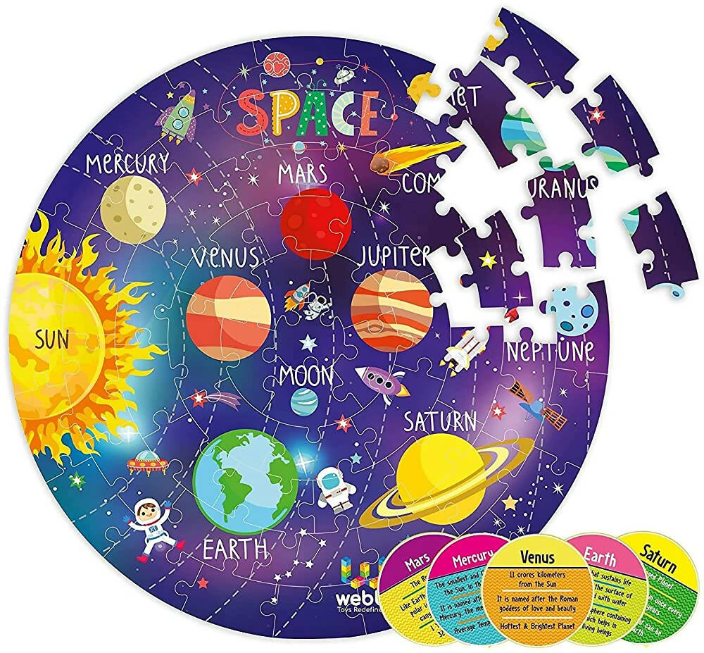 Webby Amazing Outer Space Solar System 60 Pieces Jigsaw Floor Puzzle | Grocsy