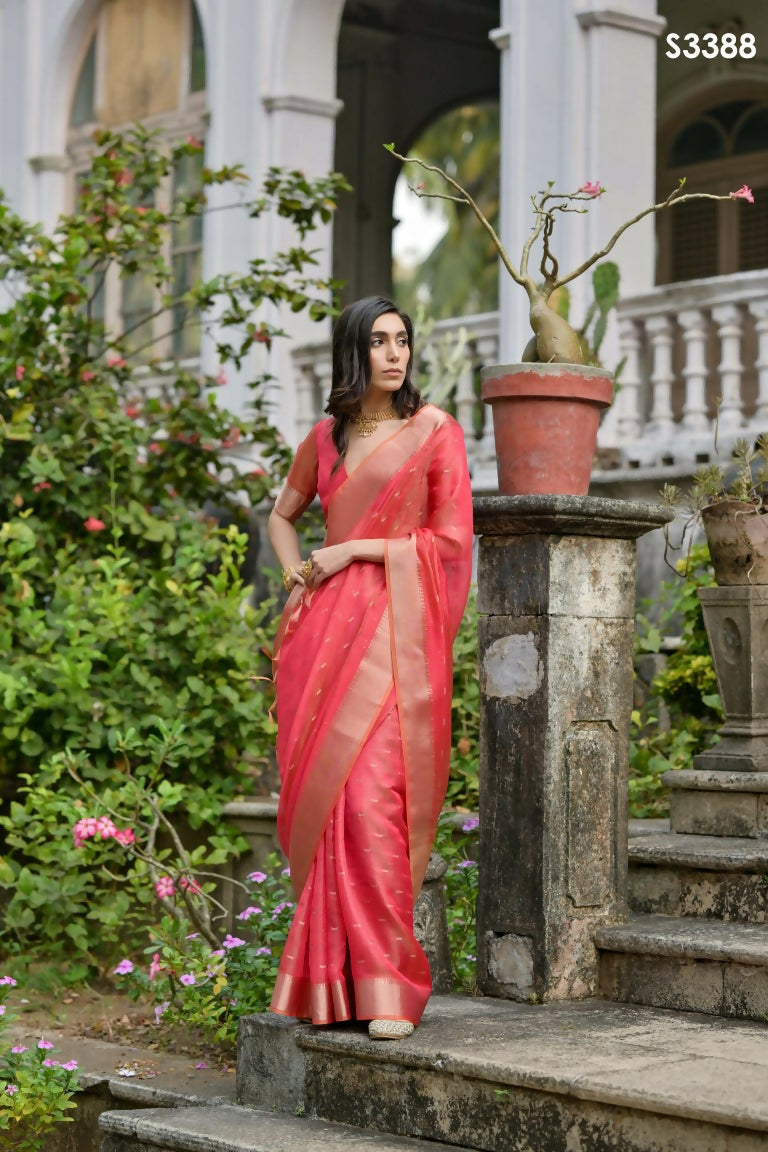 Gajri Kalyani Silk Woven Design Saree - Priyalaxmi | Grocsy