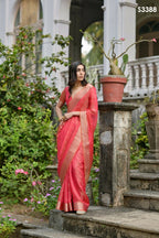 Gajri Kalyani Silk Woven Design Saree - Priyalaxmi | Grocsy