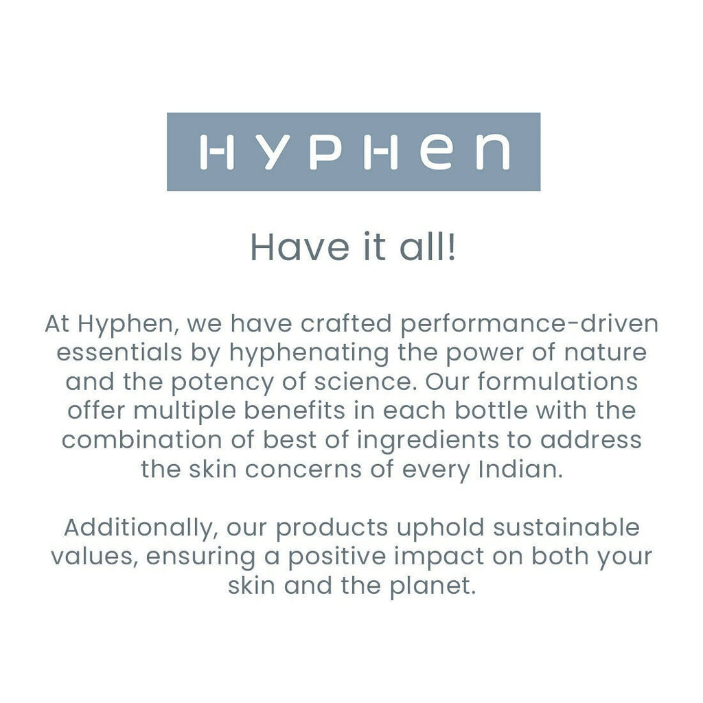 Hyphen By Kriti Sanon Rice Water Face Brightening Daily Cleanser, Reduce Pigmentation & Dark Spots, Brightens & Even Tones Skin, Moisturizes Skin | Grocsy