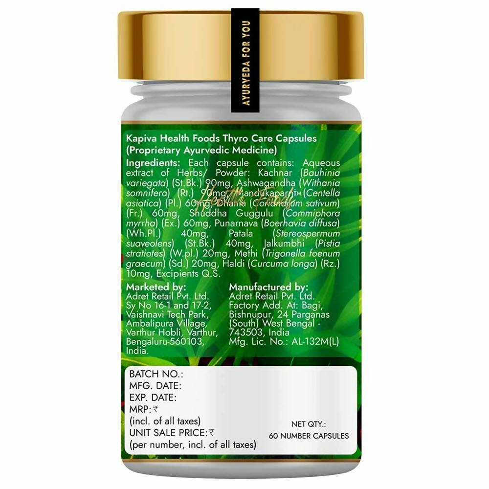 Kapiva Ayurveda Health Foods Thyro Care Capsules | Grocsy