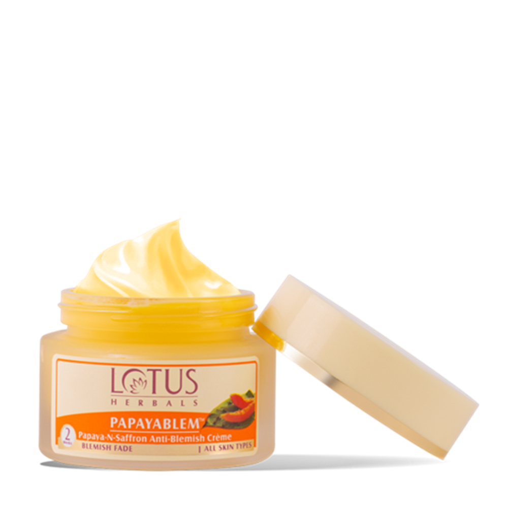 Lotus Herbals Papayablem Papaya-N-Saffron Anti-Blemish Creme | Grocsy
