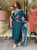 Yash Enterprise Morpankh Rayon Embroidery Party Wear Suit Set | Grocsy
