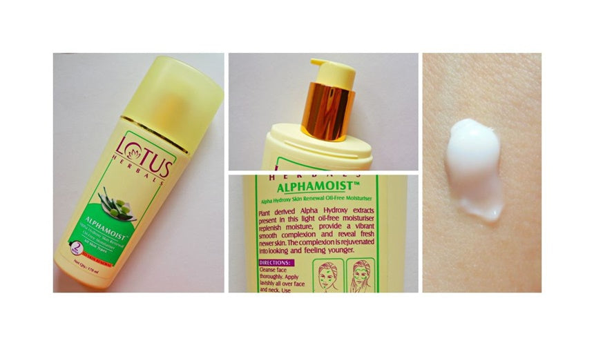 Lotus Herbal Alphamoist Alpha Hydroxy Skin Renewal Oil Free Moisturiser | Grocsy