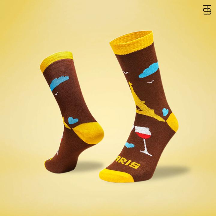 Socksoho Luxury Men Socks Love in Paris Edition | Grocsy